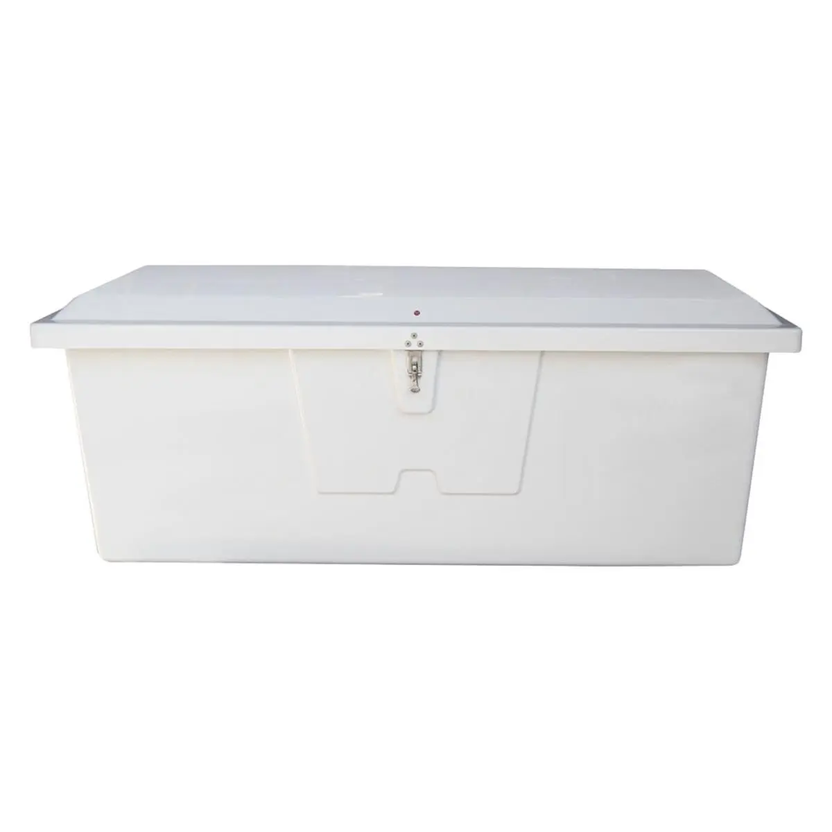 212 MAIN Smooth Fiberglass Standard Dock Box - Shock Lifts, Functional Hard Top Storage Box, 24x72x23 ft, Stainless Steel Construction, Model 83552, Functional Storage Boxes