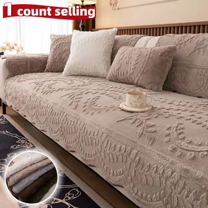 1 Count Plush Sofa Cover for Dogs & Cats, Pet Friendly Non Slip Couch Cover, Ultra Soft Embossed Sofa Protector Pad, Multi-Use Furniture Cover for Couch, Loveseat, Recliner, Bed, Rug & Pet Bed, Washable Sofa Protector