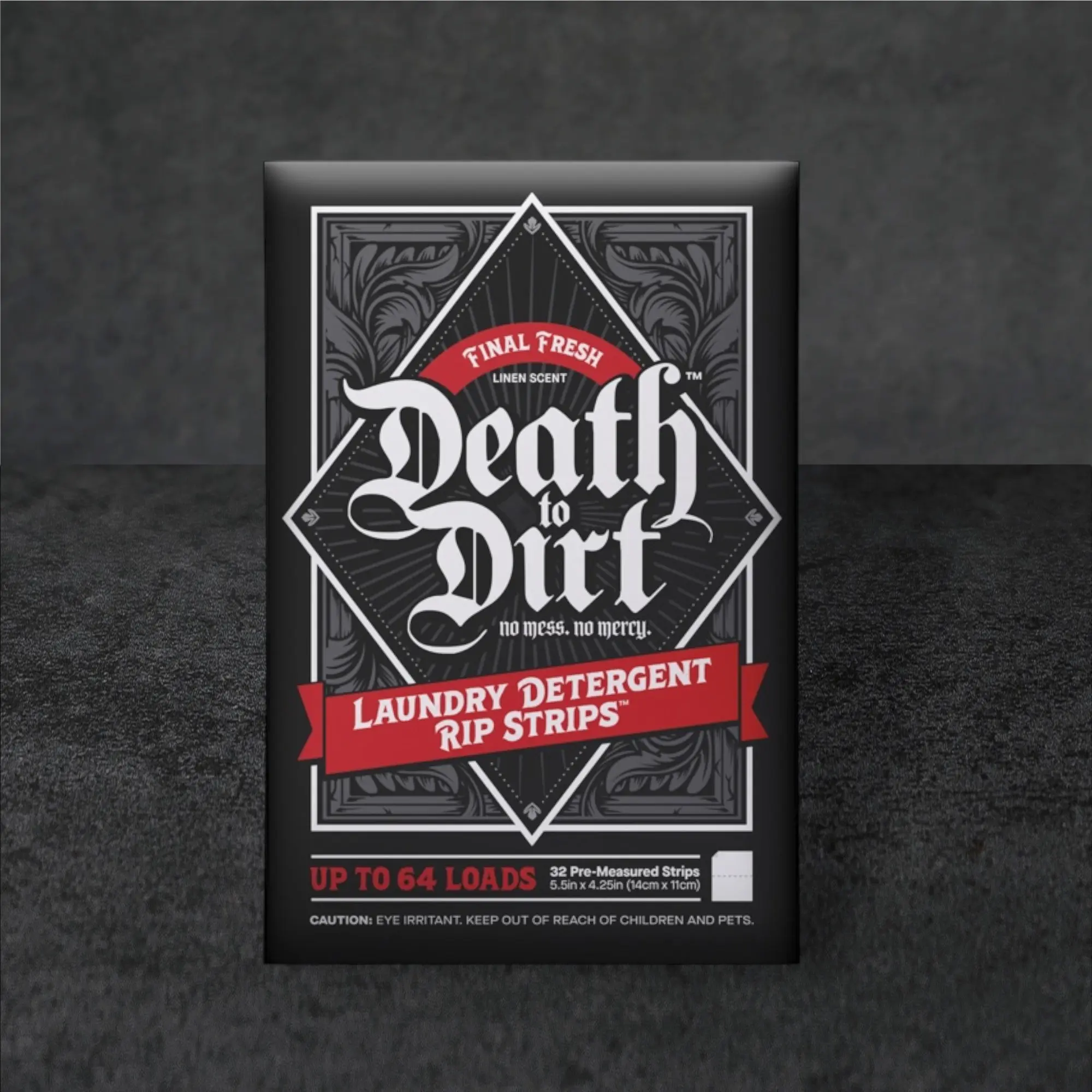 Death to Dirt Laundry Detergent Sheets Linen Scent 3 Pack Eco-Friendly Strips for Stain Fighting and Fresh Scent