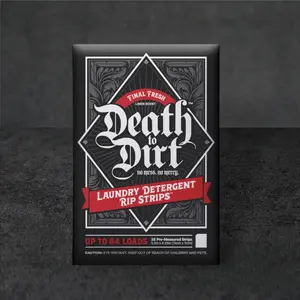 Death to Dirt Laundry Detergent Sheets Linen Scent 3 Pack Eco-Friendly Strips for Stain Fighting and Fresh Scent