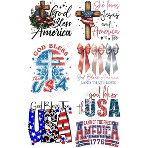 GOD BLESS AMERICA (1) PREMADE GANGSHEET  - 22X36  DTF TRANSFERS - DIRECT TO FILM