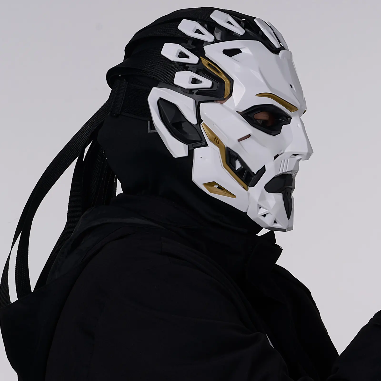 Punk Witcher Mask Halloween Costume Prop Face Mask for Parties Quality Assurance Cosplay Accessory