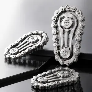 Metal Chain Fidget Spinner – Stress Relief Pocket Toy, Cool ASMR Hand Spinner Gift
