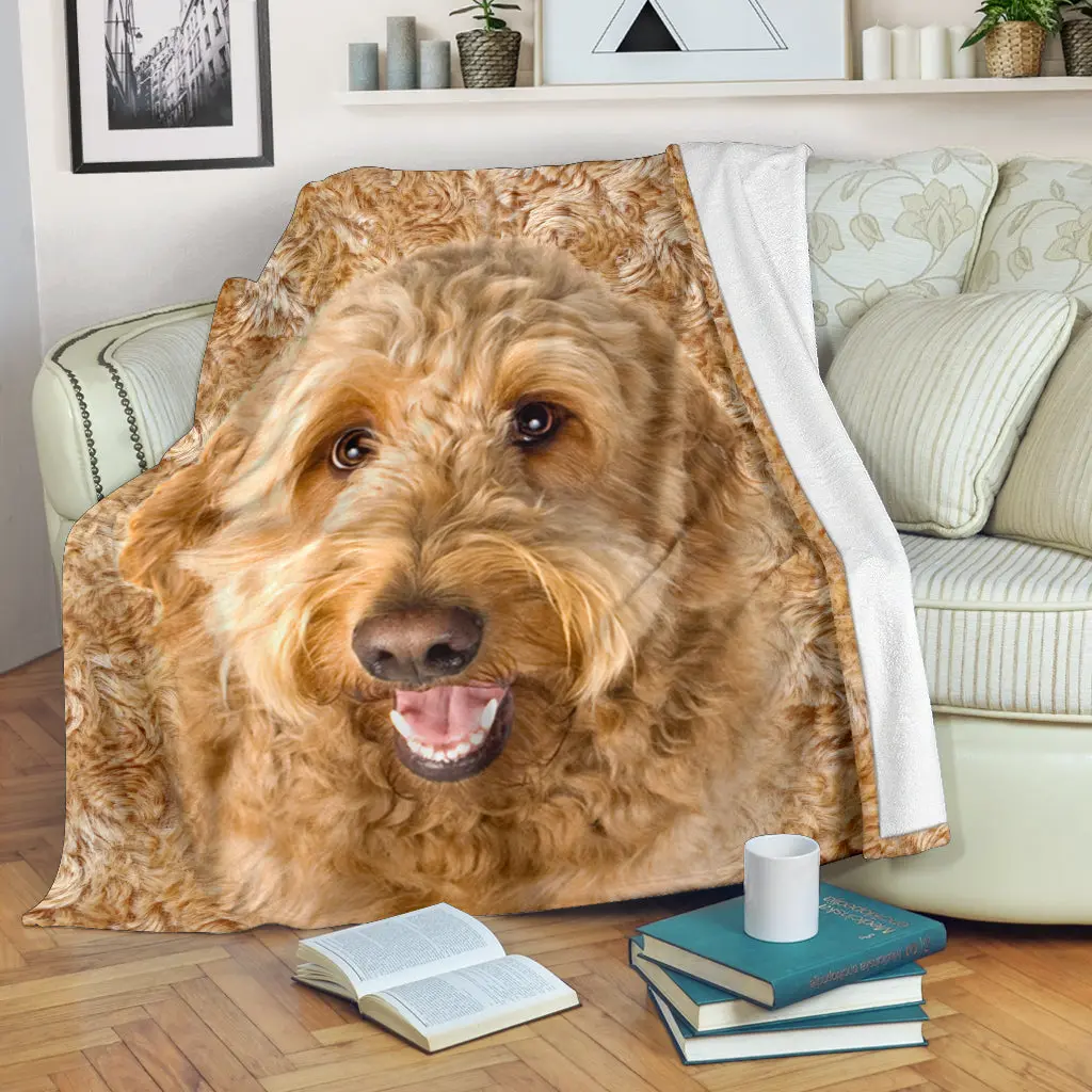 Goldendoodle Blanket Cozy Custom Fleece Throw for Dog Lovers