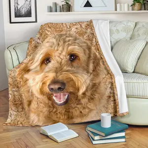Goldendoodle Blanket Cozy Custom Fleece Throw for Dog Lovers
