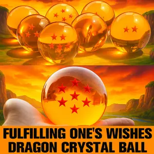 Dragon!  toy Crystal Glass Ball Stars，Anime Collectibles New Gift Box Set of 7pcs 36mm/1.4 in in Diameter