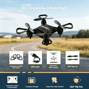 Mini Drone Small Pocket Remote Control Plane Fixed Height Quadcopter Children's Educational Toy