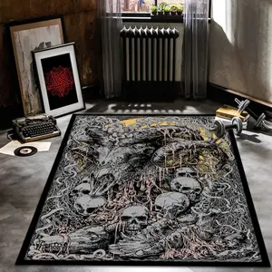 Pagan Rug, Fear Rug, Skull Rug, Illuminati Rug, Gothic Rug, Horror Rug, Decorative Rug,Living Room Rug,Horror Decor