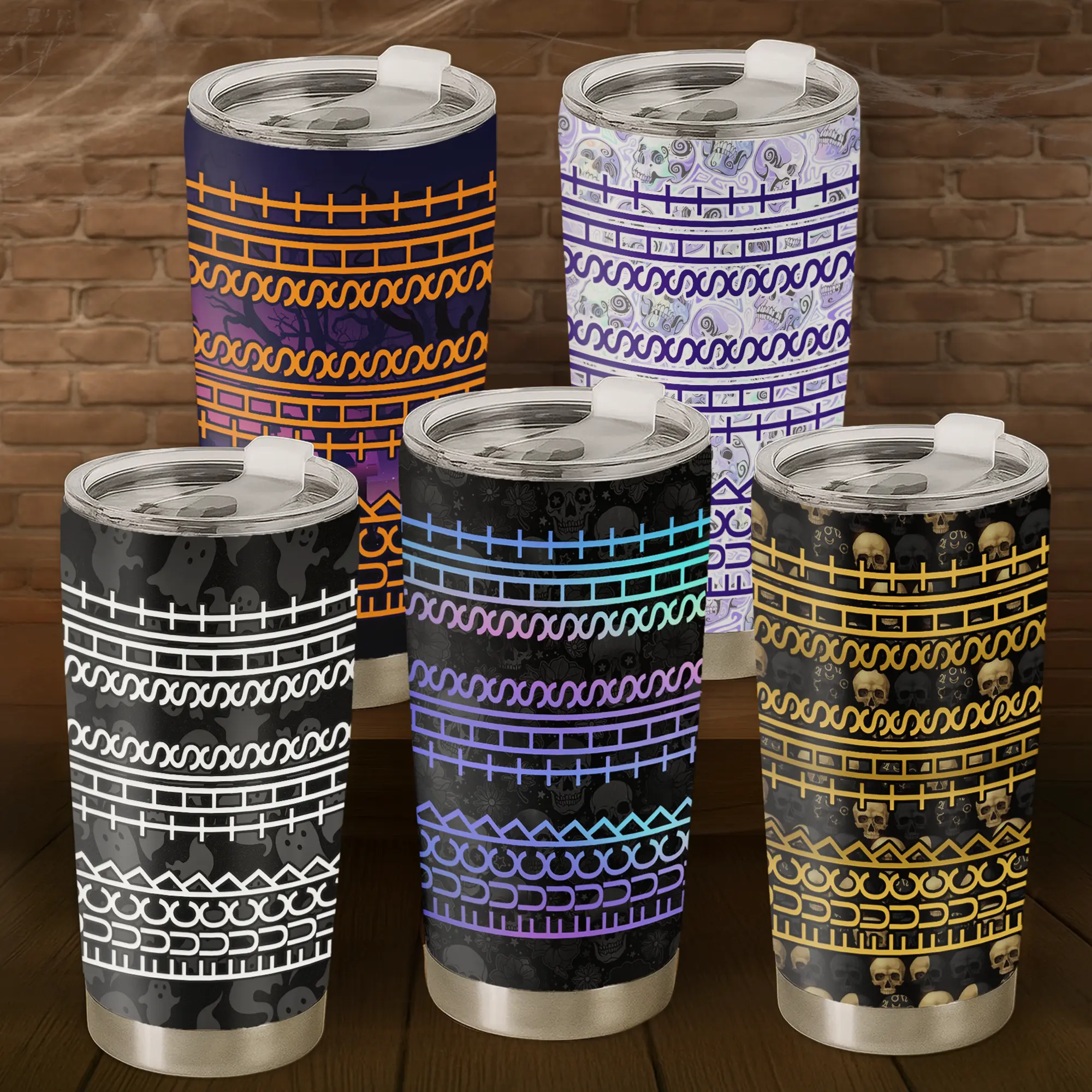 20oz Insulated Stainless Steel Hidden Message Tumbler - Portable Mug with Lid, Vacuum Insulation, Sarcastic Office Gift for Friends, Polka Dot Patchwork Kitchenware Drinkware