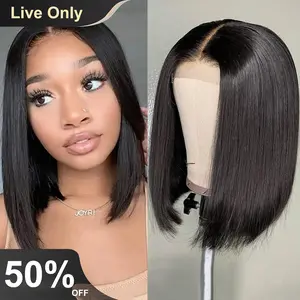 {LIVE ONLY$30 } Curly 1b/30/27 13*4 bob Wigs  100% Brazilian Virgin Human Hair 13*4 bob Wigs Pre Plucked Blunt Cut Wig bob wig benin girls machine human hair wig Kinky curly Human Hair Wigs Beginner Friendly Full Machine Made Wig summervibes