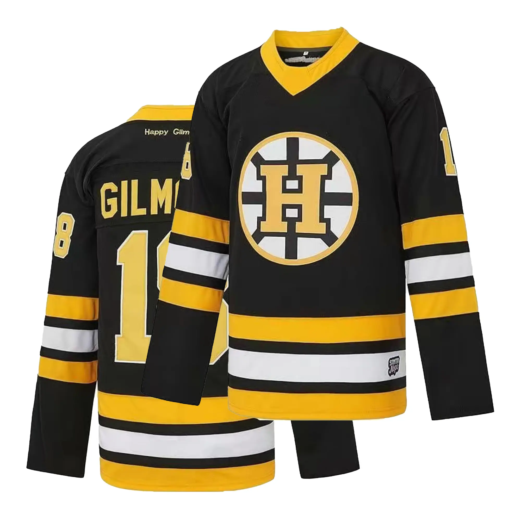 Men's # 18 'Happy GILMORE' Movie Hockey Jersey, Embroidered Stitched Sportswear Casual Training Long Sleeved Pullover Male Lead's Jersey