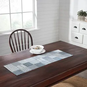 Farmstead Blue Quilted Table Runners