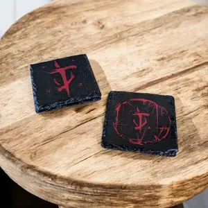 Doom Rune, Slayer and more symbol slate coasters