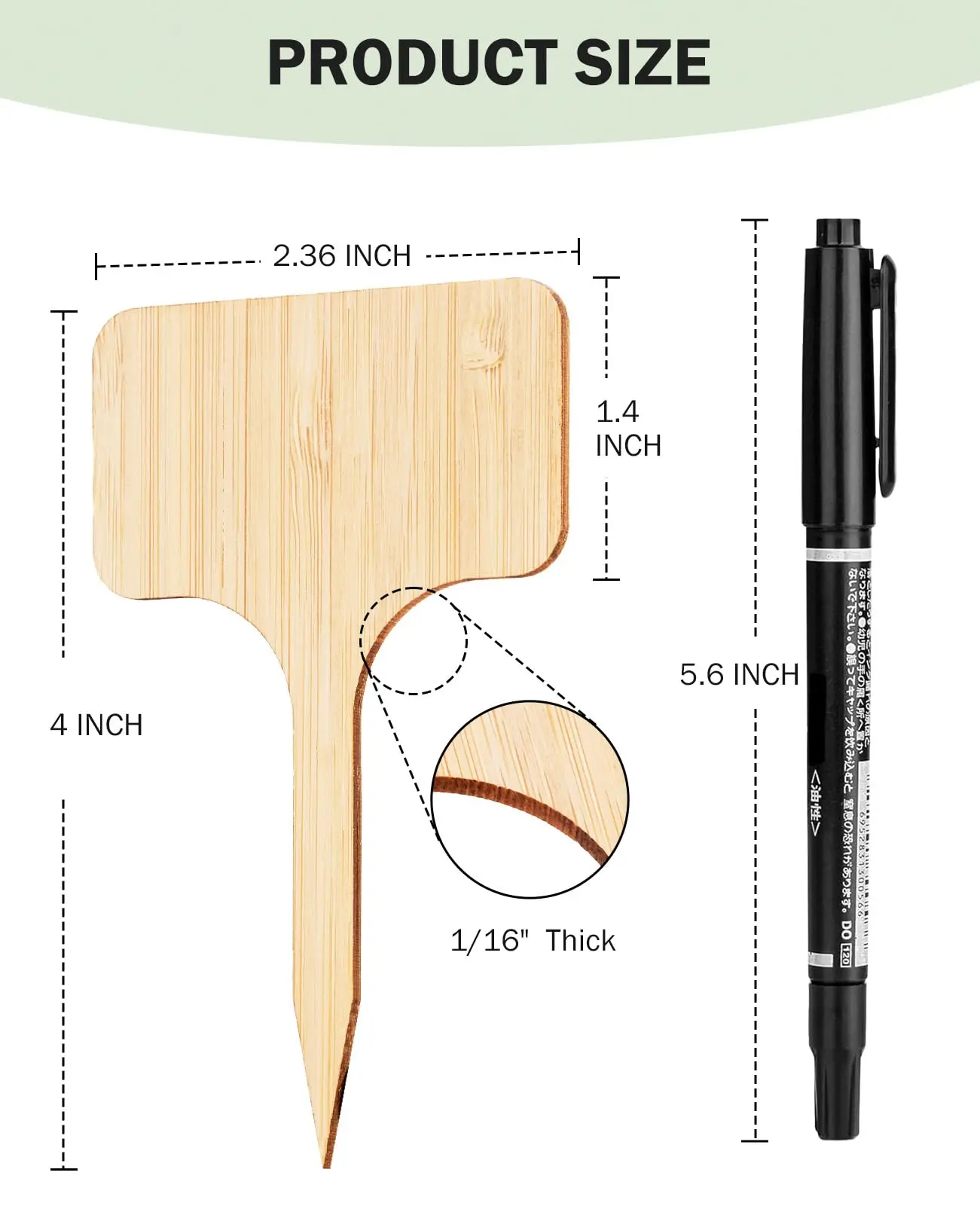 Homenote Bamboo Plant Labels Plant Tags for Seedlings T-Type Plant Tags for  Plants Outdoor Garden Markers Vegetable Seedling Label Plant Name Sign  Indoor Waterproof with Bonus a Pen4*2.4 Inch - TikTok Shop