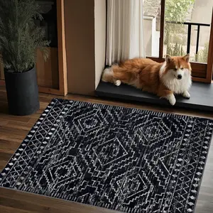 Velvet soft and comfortable patterned printed carpet, suitable for multiple scenarios, available in various sizes, soft and non-shedding.