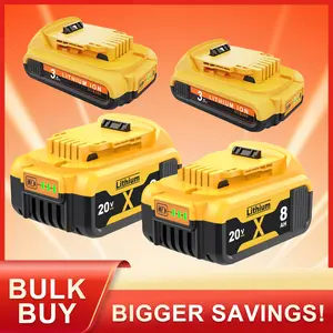 Bulk Buy Bigger Savings 3.5Ah 8.0Ah Battery Replacement for Dewalt 20 Volt MAX XR Battery Compatible with Dewalt DCB200 DCB201 DCB203 DCB204 DCB206 DCB181 DCB180 DCD/DCF/DCG Power Tools replacement dewalt dewalt  20v