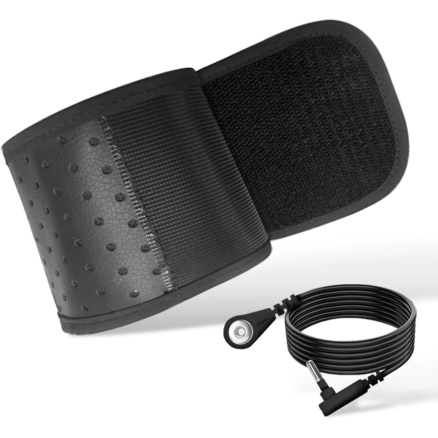 Grounding Wrist Strap, Grounding Bracelet with 15 Feet Grounding Cord, Earth-Connected Grounding Wristband for Sleep, Energy, Pain Relief, and Inflammation. (Black)