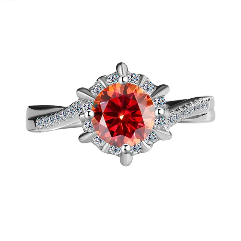 1 carat orange red (Mozambique diamond+G