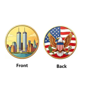 Twin Towers Memorial Coin, Usa World Trade Center Commemorative Coin, Alloy Collectible, Perfect Gift for Collection Lovers