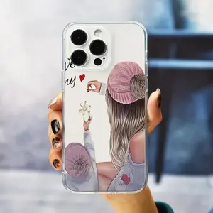 Cartoon Figure Pattern Transparent Phone Case, Full Body Shockproof Phone Protective Cover, Mobile Phone Protective Case for iPhone 15 14 Pro Max Plus 13 12 11 XR Durable Protection