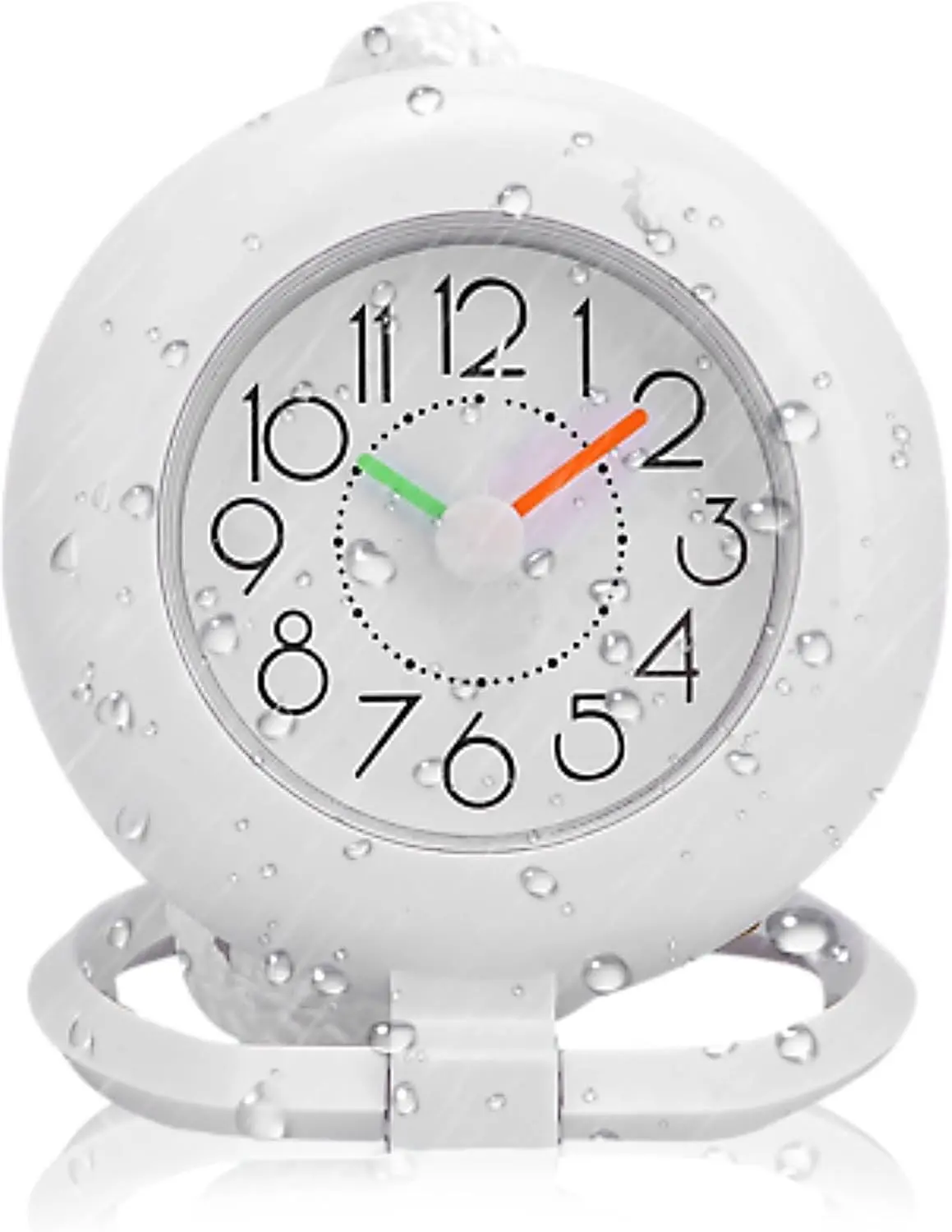 Shower Clock Digital Bathroom Clock Waterproof Timer for Bathroom Hanging Timer for Kitchen Home Wall and Table Decoration (White)