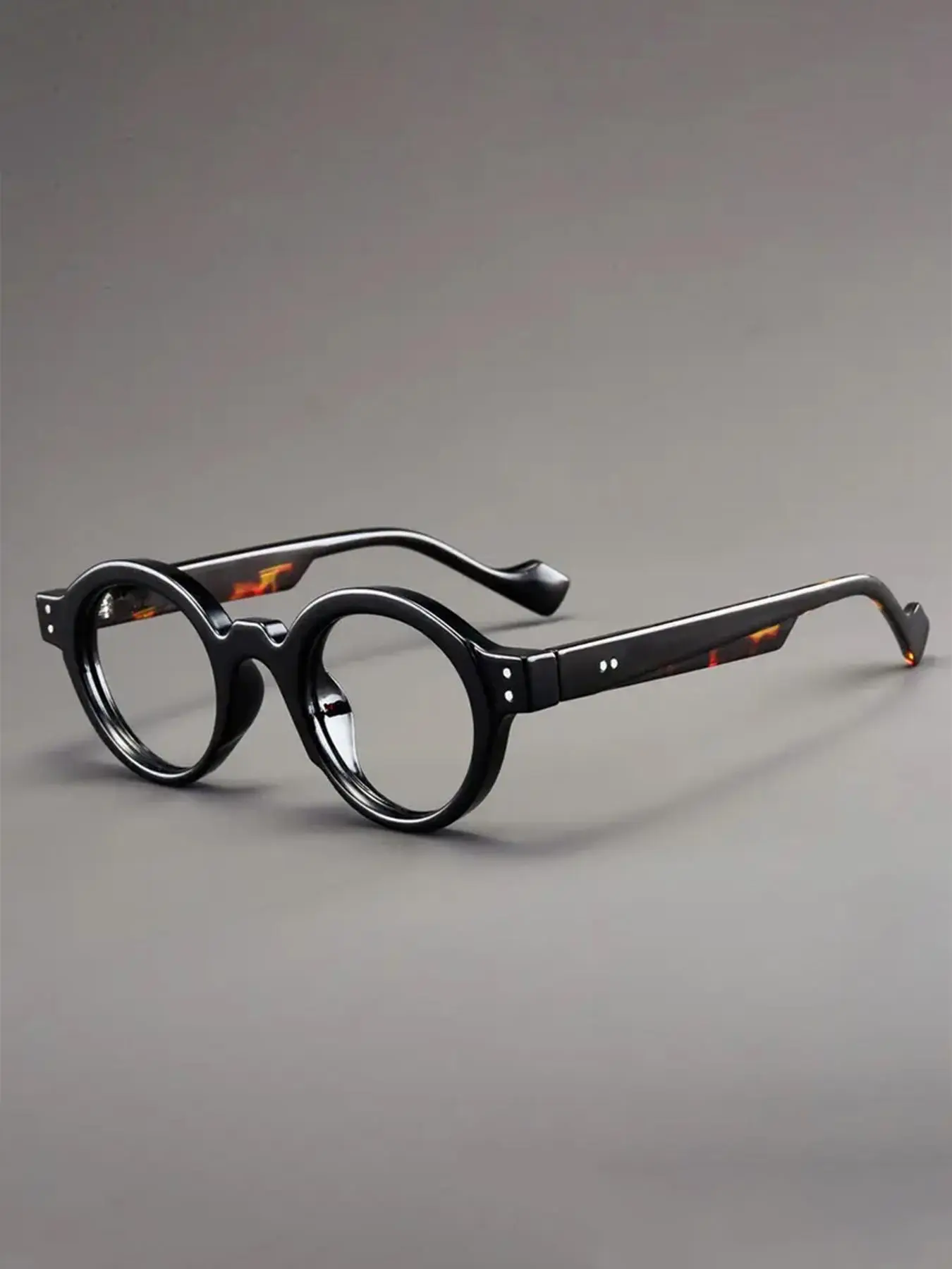 Vintage Style Round Frame Eyeglasses, Anti-blue Light Eyeglasses, Fashion Eyeglasses for Women & Men for Work, Daily Clothing Decor, High Quality Eyewear, Fashionable Frames Glasses, Classic Fashion Glasses, Stylish Eyeglass