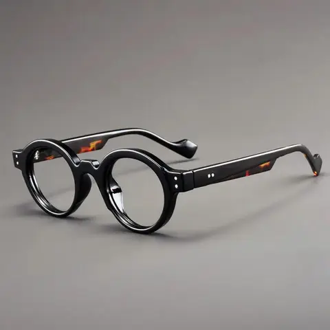 Vintage Style Round Frame Eyeglasses, Anti-blue Light Eyeglasses, Fashion Eyeglasses for Women & Men for Work, Daily Clothing Decor, High Quality Eyewear, Fashionable Frames Glasses, Classic Fashion Glasses, Stylish Eyeglass