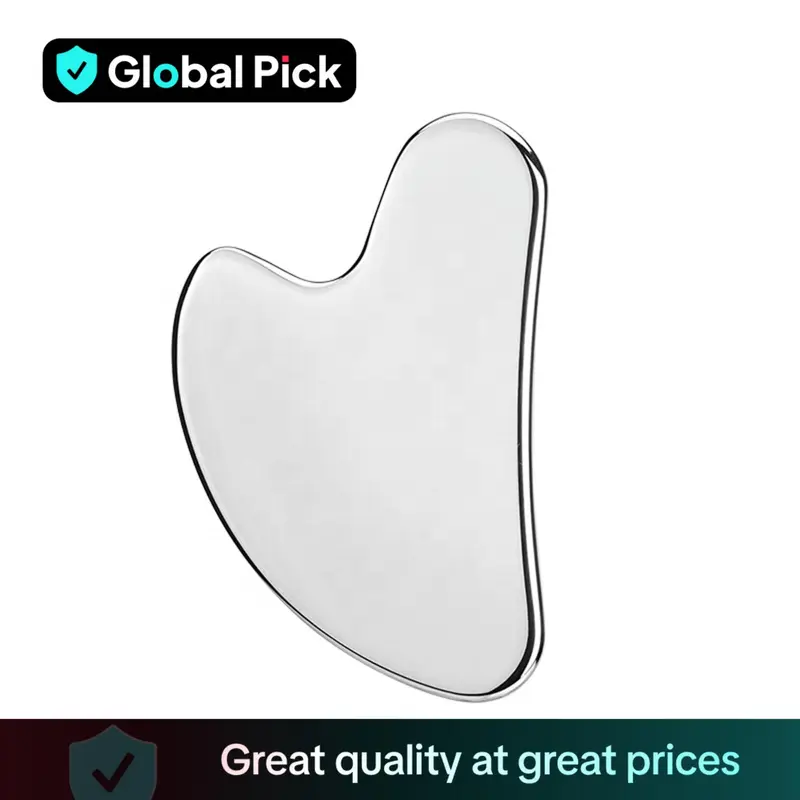Heart Shaped Stainless Steel Gua Sha Scraper, Gentle Facial Massage Tool, Professional Skin Care Tool for Women