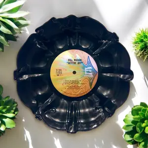 Handmade Vinyl Record Bowls | Vintage Vinyl Album Bowl | 60’s 70’s 80’s 90’s Music Themed Decor Bowls and Dish | Retro Vinyl Record Home Decor and Gift Holder