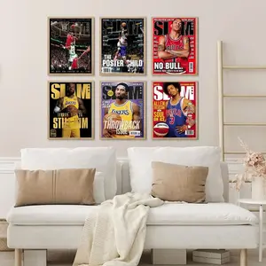 NBA magazine cover poster with multiple options (Choose the design in numerical order from left to right.) Unframe