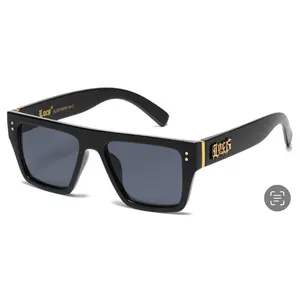New Black Frame with Gold or Silver Logo, Dark Lenses, Stylish Design