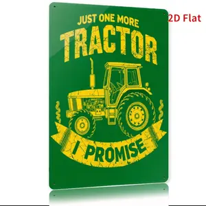 2D Flat, 1pc "Just One More Tractor I Promise" Metal Sign - Rustic Farmhouse Decor with Tractor & Tractor Design, Heavy-Duty Iron Construction, Room Decor, Rustic Farmhouse Decor, Tractor Decor, Tractor Sign, Tractor Metal Sign, Tractor Wall Decor