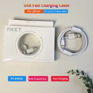 USB A Original Box Fast Charging Cable IPhone 11 12 13 14 Pro Max Data Cable IPhone 7 8 Plus Earphone Gaming Accessory Data Cable