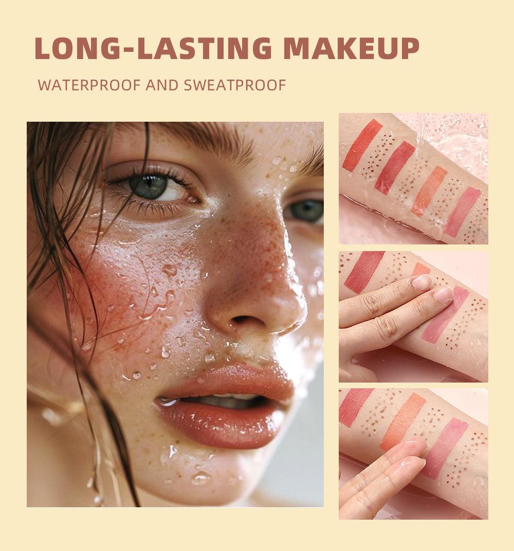 Waterproof Cream Blush with Freckle Pen, On-the-Go Beauty Must-Have, Blush gives you an instant healthy glow