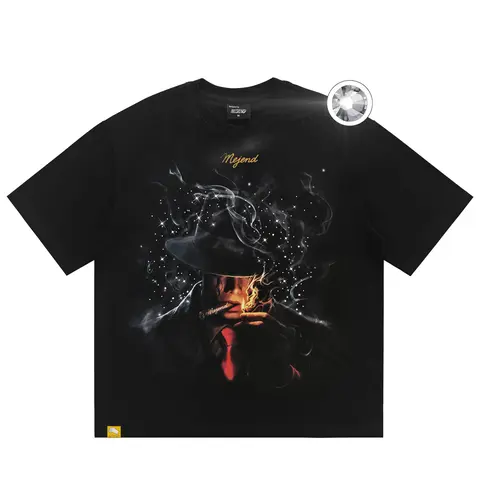 MeJend Men's Unisex Street Fit Cotton Round Neck Rhinestone Graphic T-Shirt, Vintage Casual Sparkly Short Sleeve Menswear Top