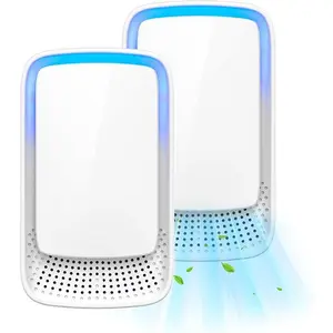 2pcs Plug-in Air Purifier for Home-Portable Ionic Air Cleaner, Filterless and Silent Odor Neutralizer for Pets Office, Gym-Compact Design Saves Space 24/7 Fresh Air w/ Zero Maintenance (Ideal Gift)