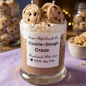 Batch Made in Heaven~ chocolate chip cookie dessert candle that smells like warm fresh baked cookies, right out the oven