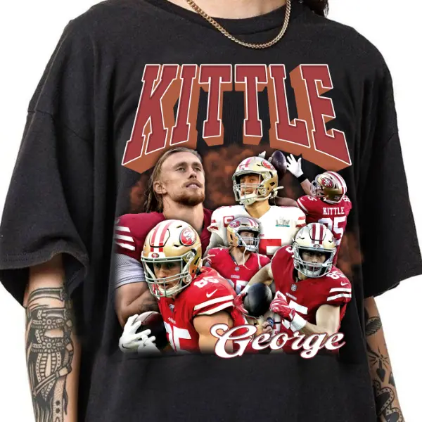 Limited George Kittle Shirt professional American Football Player Graphic Tee Rap T-Shirt Vintage 90s shirt Unisex Bootleg Vintage