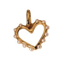 J. Classic Pearl Heart Charm