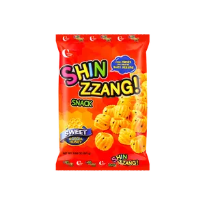 CROWN Korean Honey Black Sesame Rice Balls Snacks 245g - Crispy Sweet Rice Crackers for Tea Time & Party