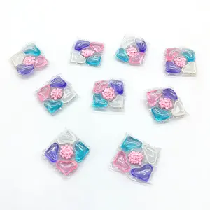 New 8-gram five-in-one laundry beads, Fragrance Detergent Beads, Laundry Scent Booster, fragrance-retaining microcapsules, gentle laundry, clothes and color protection, 30/50 capsules/bag, 1 barrel (500g), effectively removing stains, lasting fragrance