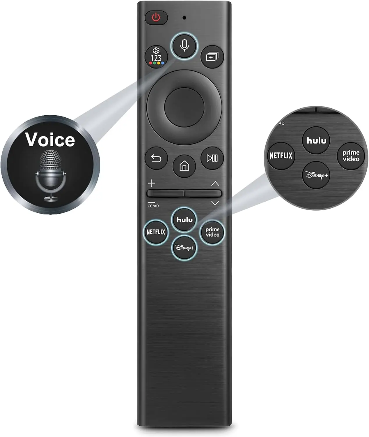 Replacement Voice Remote for Samsung-Smart-TV-Remote for All Samsung Frame UHD OLED QNED Series TVs with Voice Function