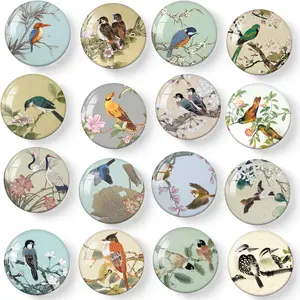 16PCS Bird Fridge Magnets, Cute Decoration for Refrigerator Locker Whiteboard Decorative Magnetic Board Cabinets Classroom Office Cubicle