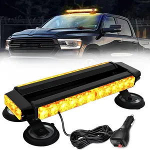 Nilight 14" 30LED Strobe Light Bar Double Side Rooftop  Flashing Lights Amber Safety Work Light Bars with Magnetic Base for Construction Vehicles Plow Trucks Pickup traffic
