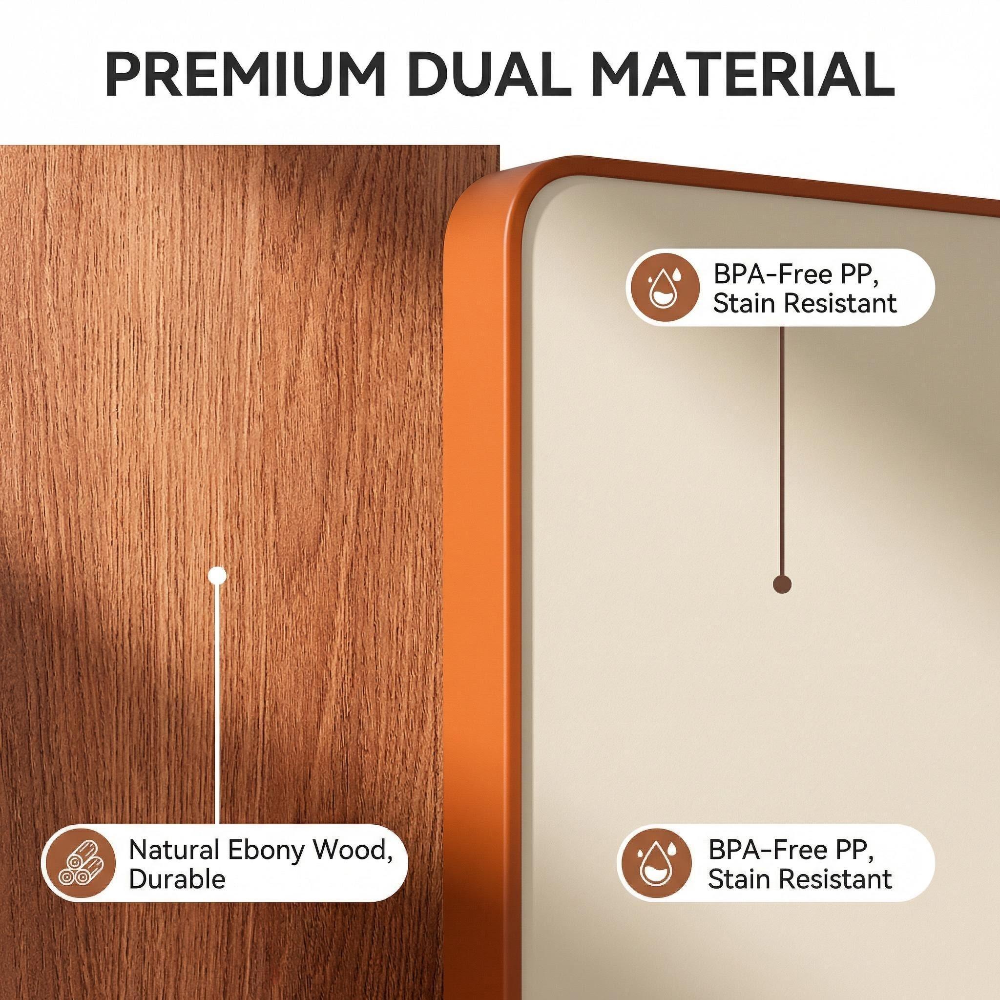 Ebony Wood & PP Cutting Board