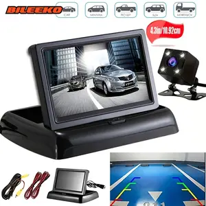 Car Safety Technology Bileeko 4.3 Inch HD Display + Rearview Camera Blind Spot Detection Easy Installation Suitable for Large and Small Cars