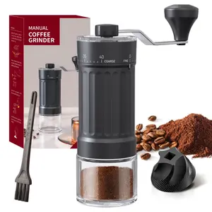 【AREL】Manual Coffee Bean Grinder | Hand-Cranked Coffee Grinder, Stainless Steel Grinding Burrs, Suitable For Espresso, Pour-Over Coffee, French Press, Moka Pot, And American Coffee. Ldeal For Office, Home, Travel, And Camping Use.