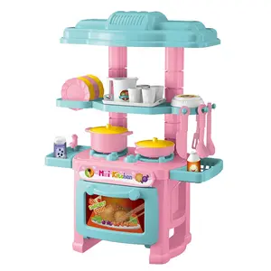 Random Color Mini Kitchen Playset, 2 Counts Simulated Kitchen Toy with Accessories, Pretend Play Kitchen Toy for Kids, Birthday Gift