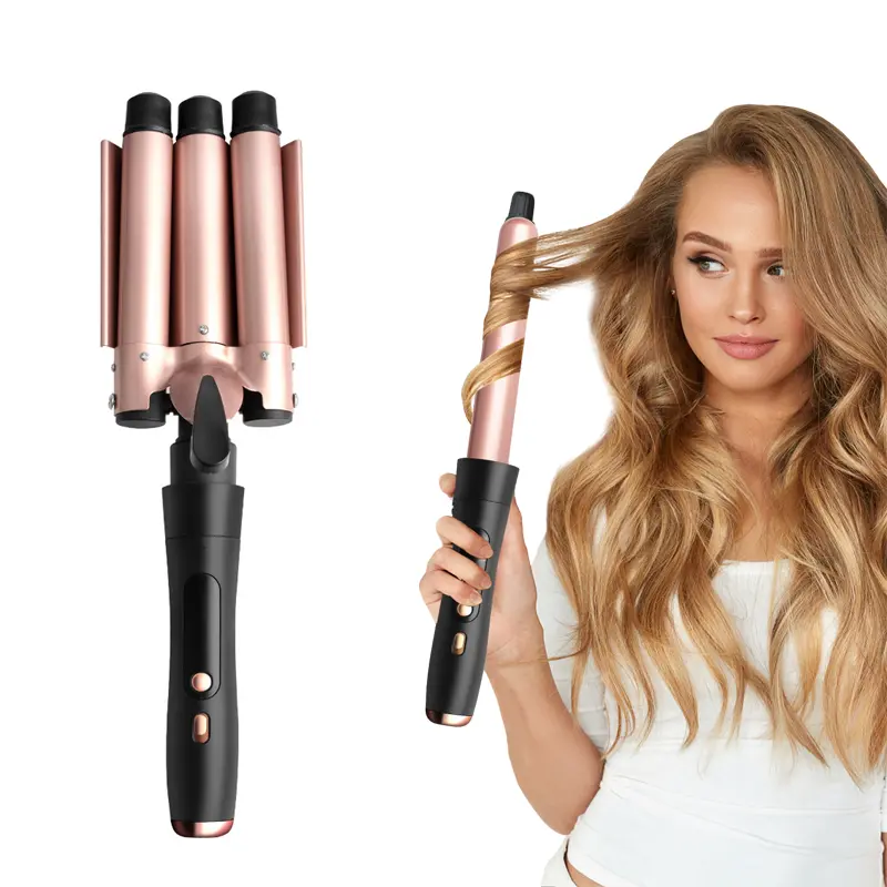 5-In-1 Interchangeable Barrel Curling Iron Set Wave Iron & Straightener for All Hair Types Travel-Friendly Ideal Gifts For Women