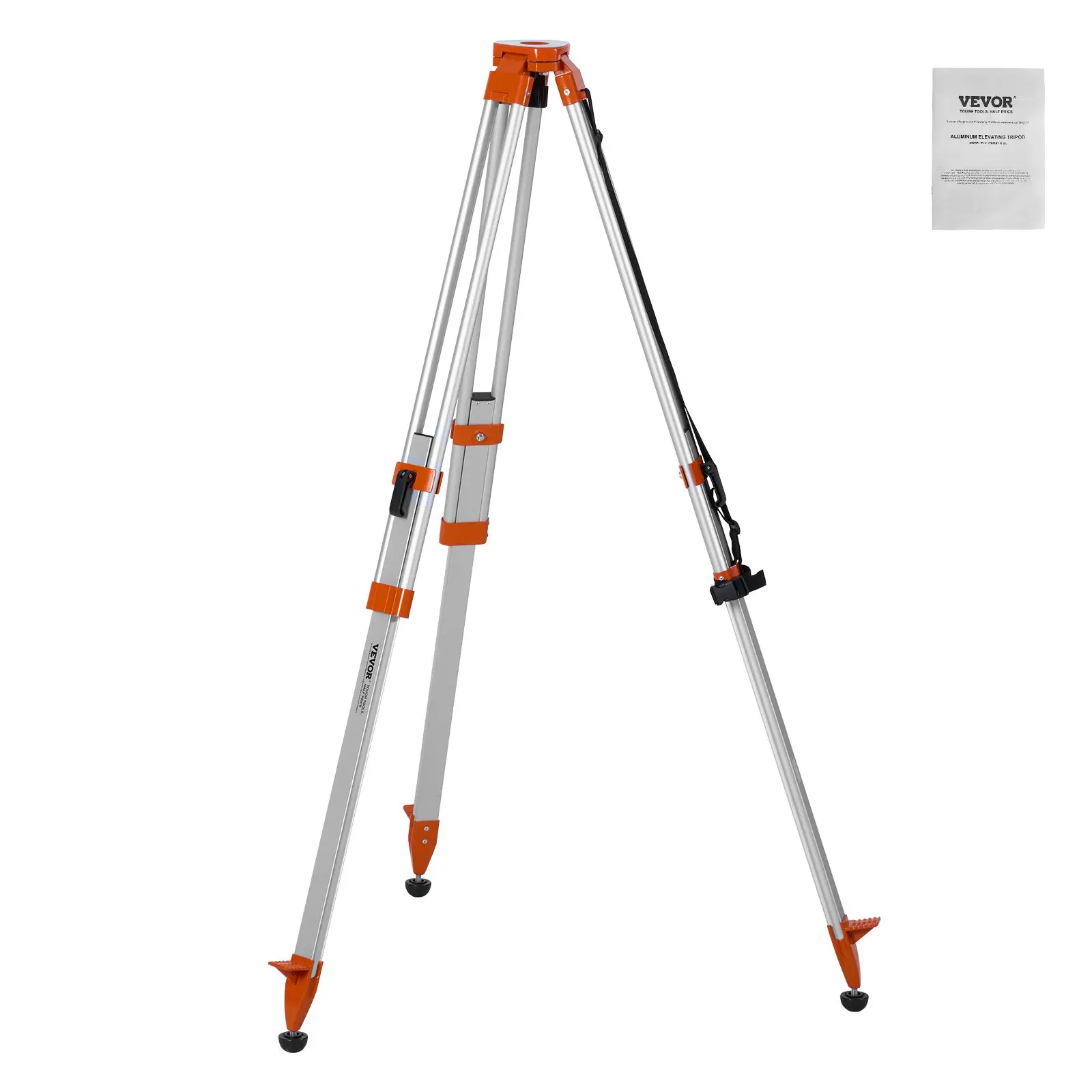 VEVOR Laser Level Tripod Stand, 5/8"-11 Thread Mount, 16.53-65.55 in Height Adjustment Heavy-Duty Survey Tripod for Construction Laser Level Scanner